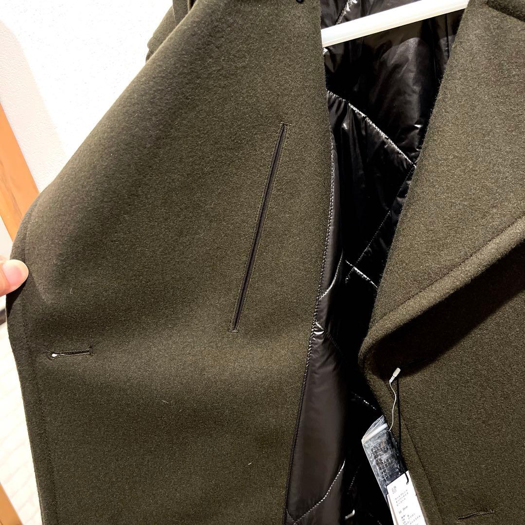 UNIQLO +J ウールブレンド オーバーサイズ ピーコート Olive S