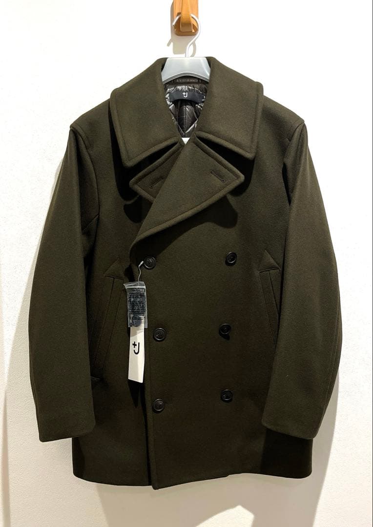 UNIQLO +J ウールブレンド オーバーサイズ ピーコート Olive S