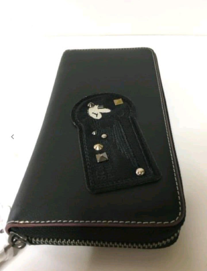新品未使用コーチ長財布ミッキーラウンドファスナーブラックレディースメンズ送料無料