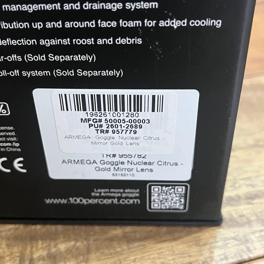 100% ゴーグル ARMEGAアルメガ　保護フィルムおまけ付き