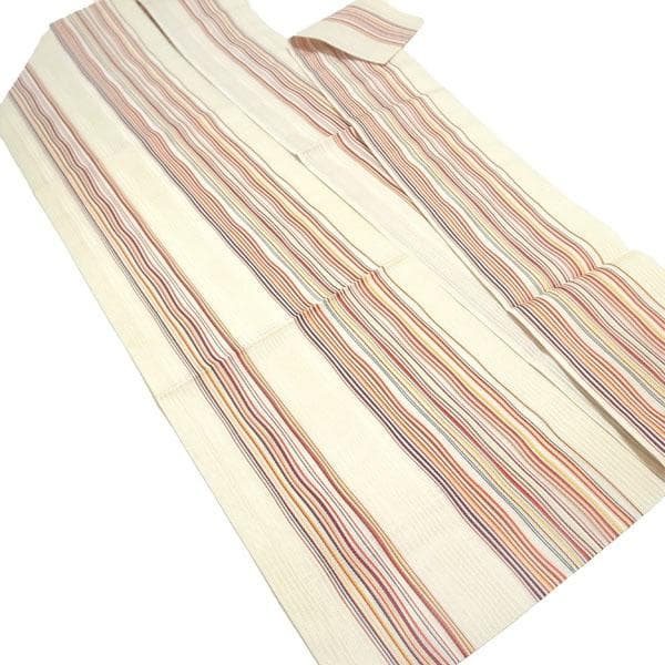 名古屋帯 八寸 本場筑前博多織 博多織 夏物 夏 よろけ縞 新古品 kp2111
