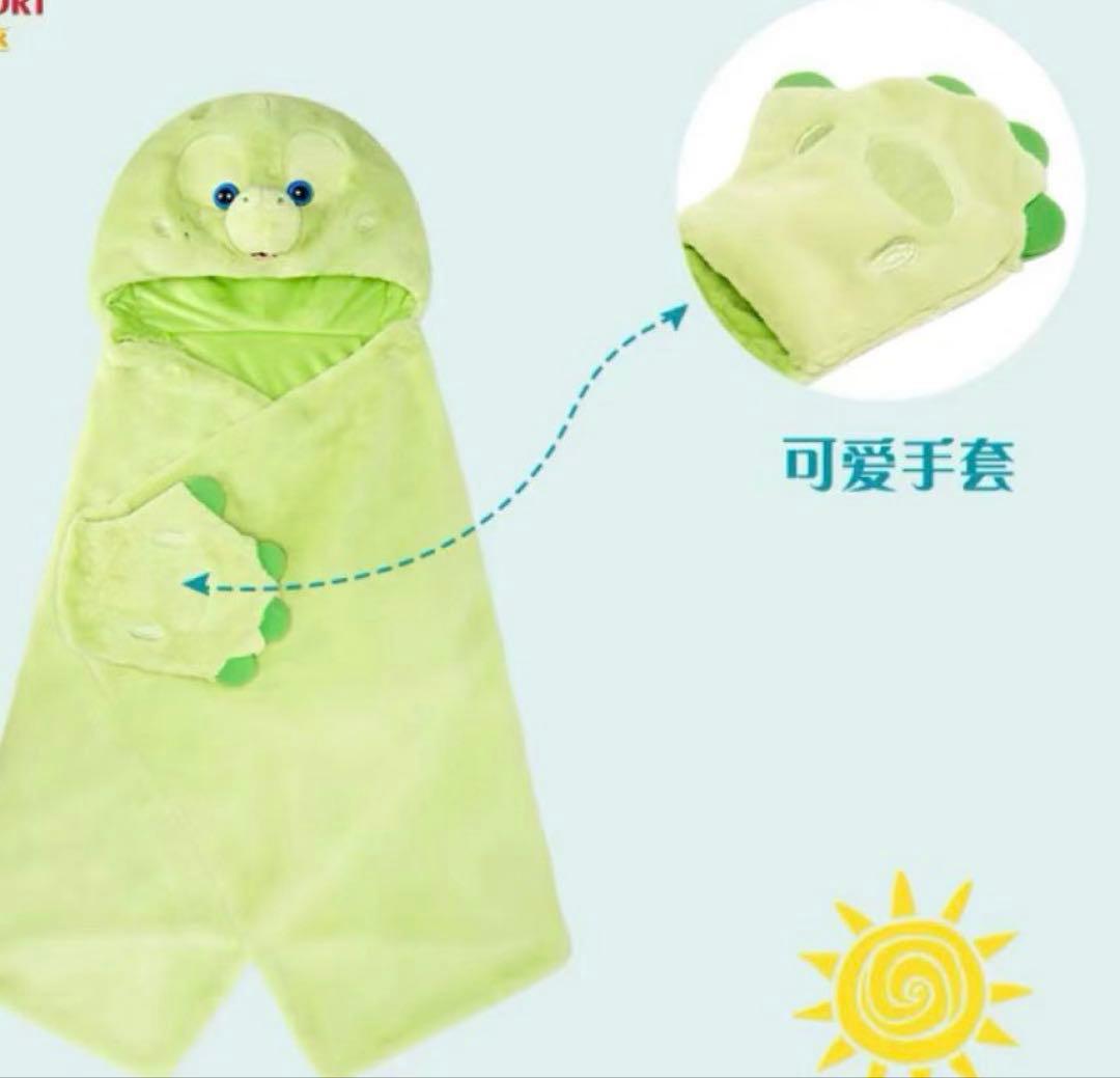 新品　上海ディズニー　オルメル　ふわふわ　ブランケット　ポンチョ　3way