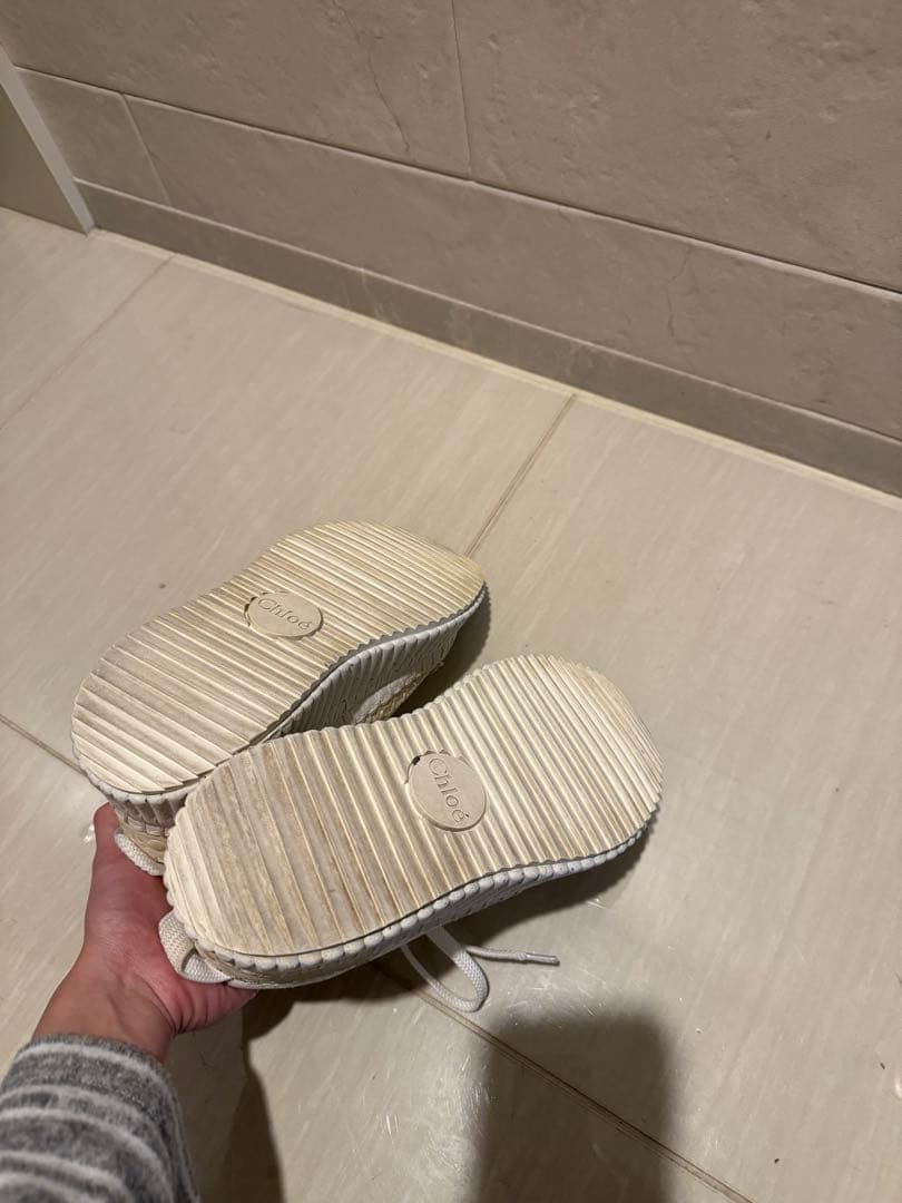 Chloe 38メッシュ厚底スニーカー