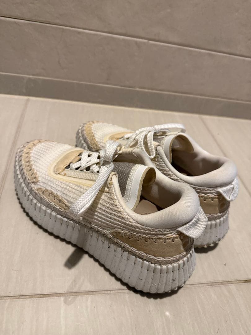 Chloe 38メッシュ厚底スニーカー