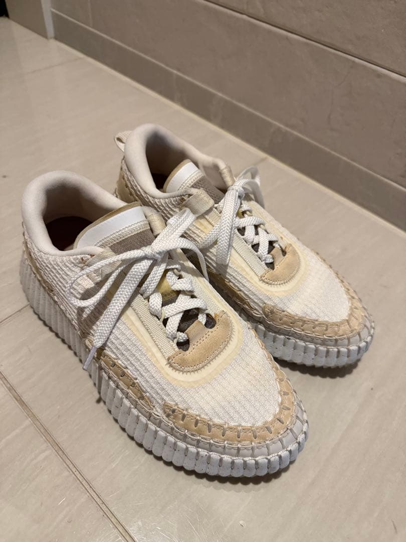 Chloe 38メッシュ厚底スニーカー