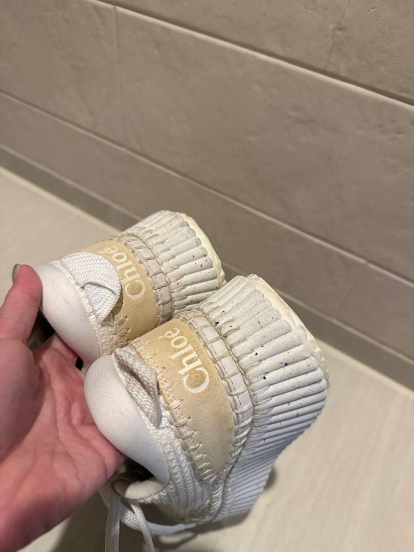Chloe 38メッシュ厚底スニーカー