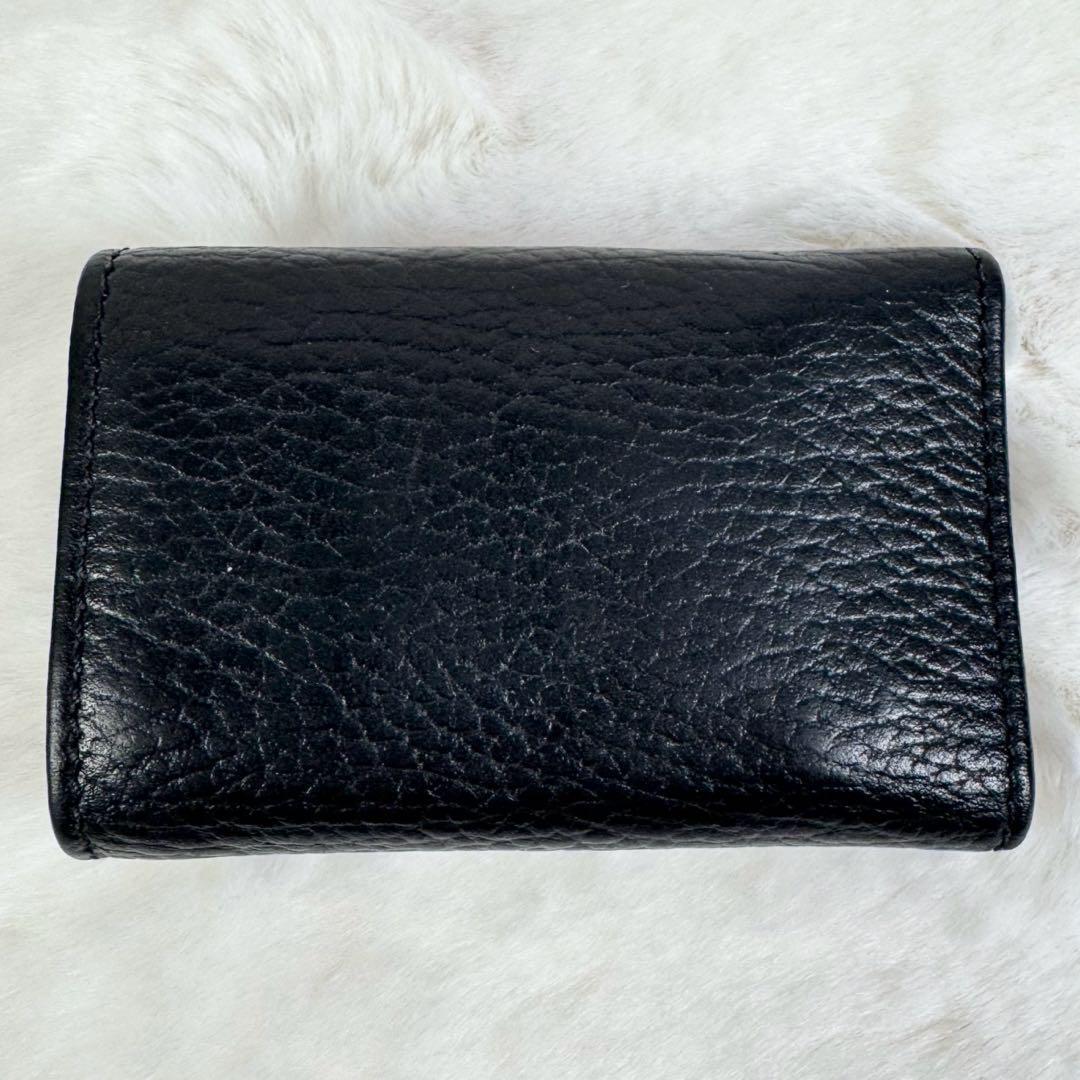 GUCCI グッチ GGマーモント レザー 6連キーケース ブラック ×ゴールド