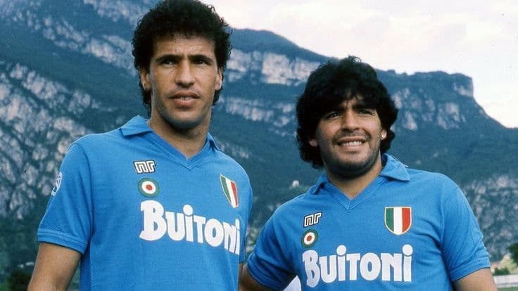 87/88 ナポリ ホーム 半袖 10 マラドーナ 復刻ユニフォーム