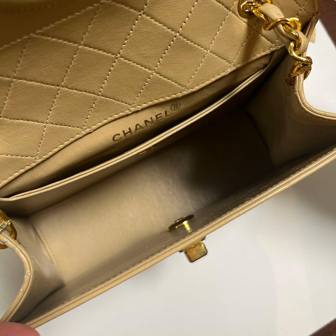 CHANEL チェーンバッグ マトラッセ ベージュ 正規品 ヴィンテージシャネル