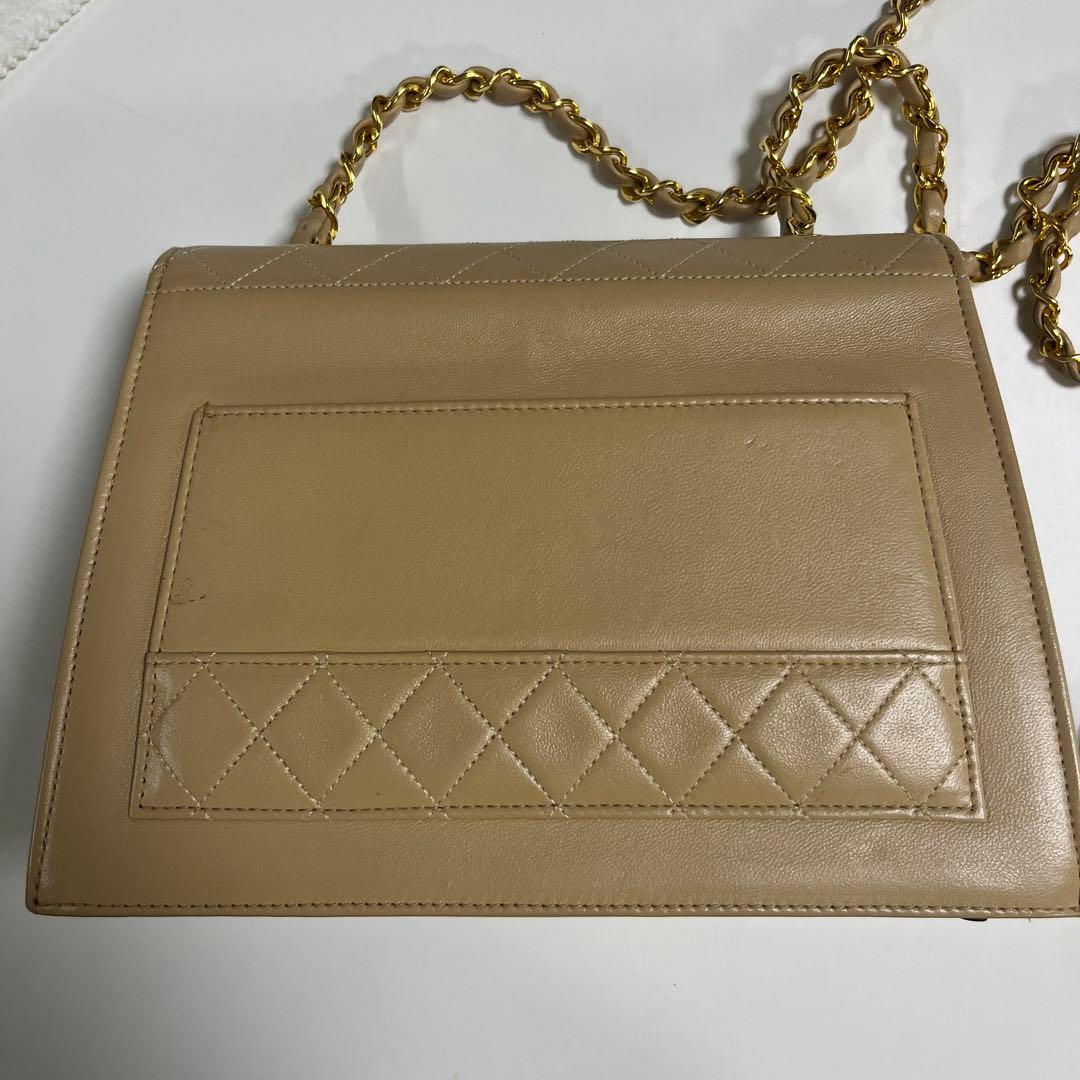 CHANEL チェーンバッグ マトラッセ ベージュ 正規品 ヴィンテージシャネル