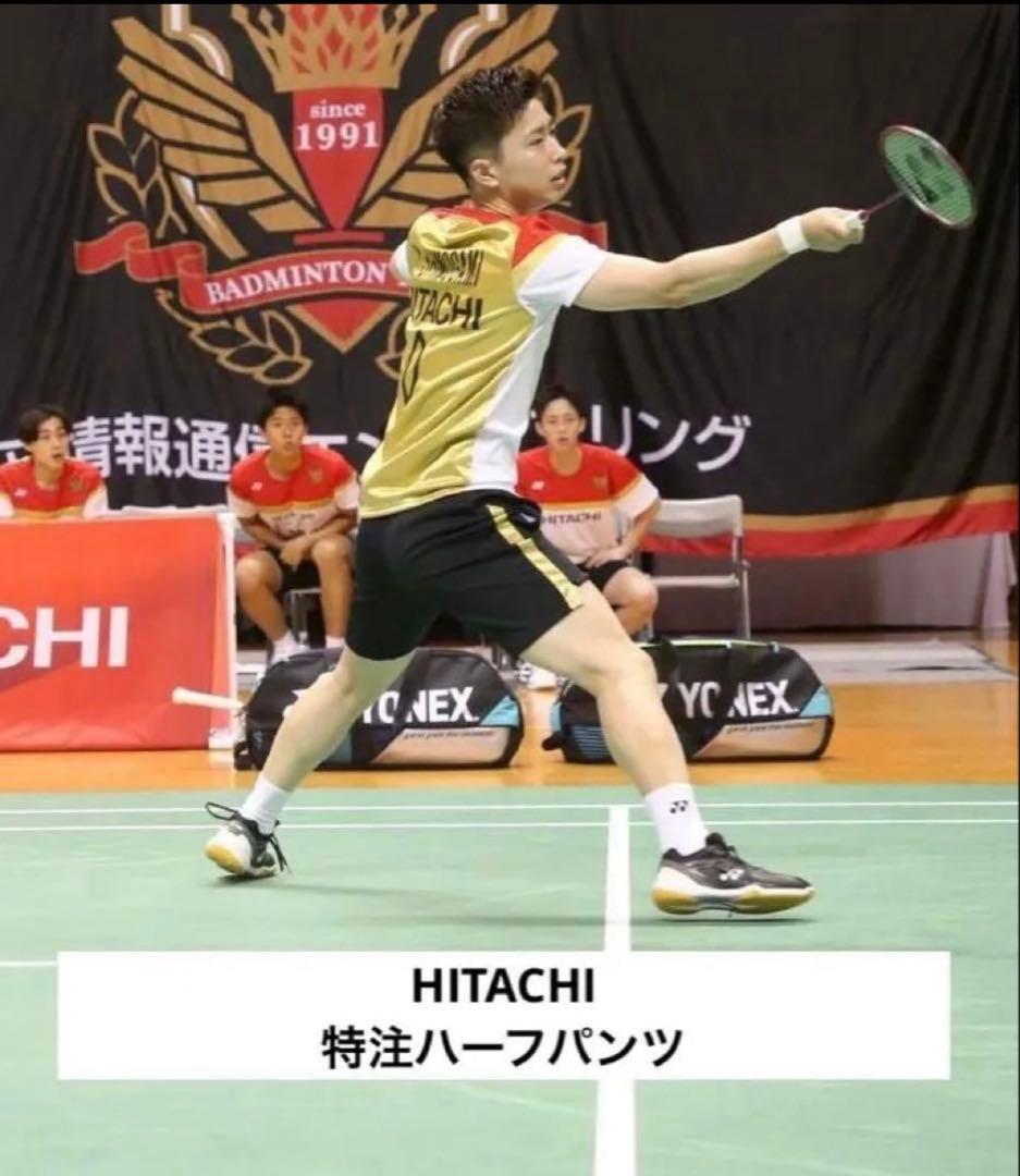 バドミントンヨネックス　特注ハーフパンツ　日立[非売品]