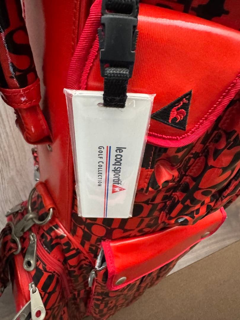 reisuke1020 le coq sportif ゴルフバッグ 赤黒