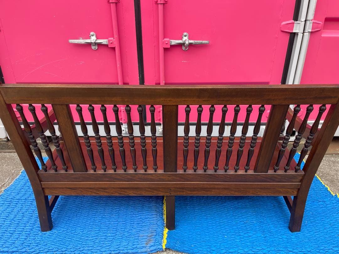 に*郎様 松本民芸家具　木製スラットバックソファ アジアンスタイル