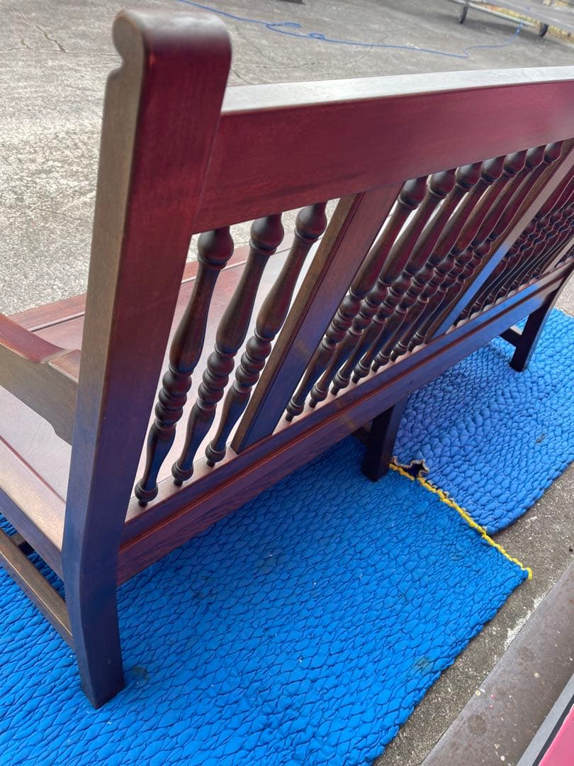 に*郎様 松本民芸家具　木製スラットバックソファ アジアンスタイル