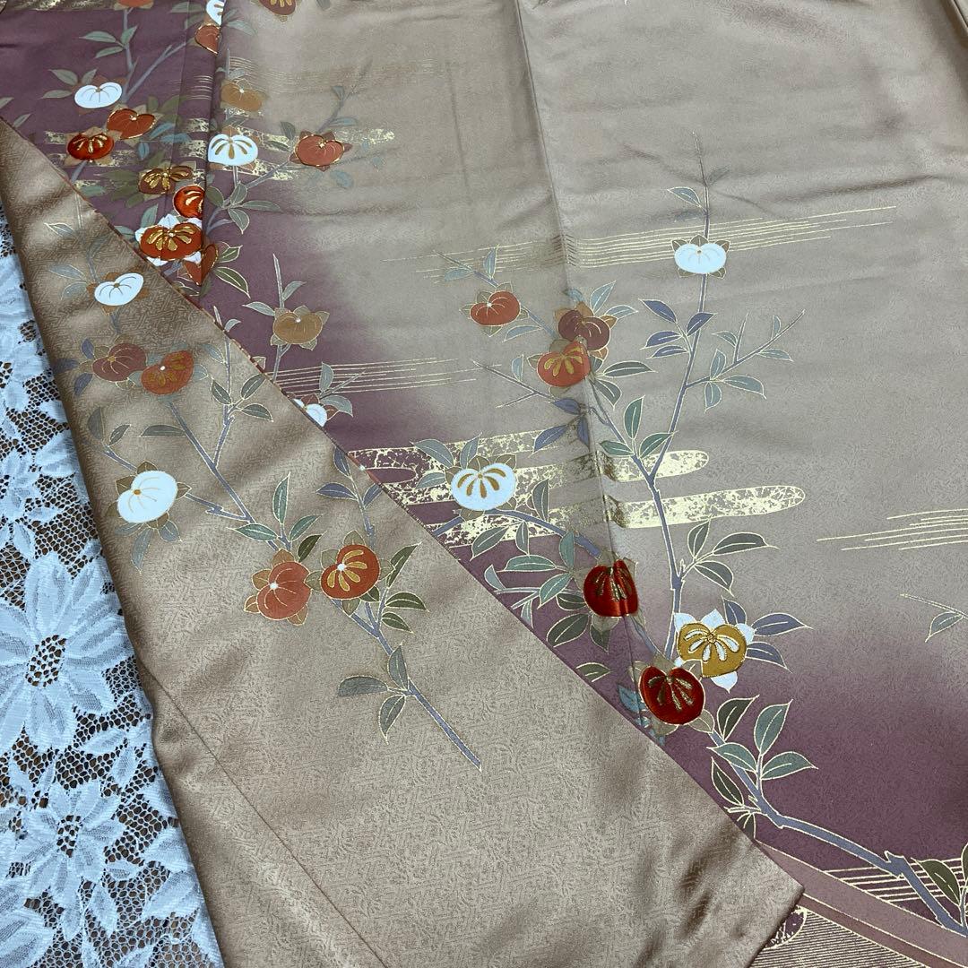 松竹梅柄２点！総柄訪問着&本金箔袋帯