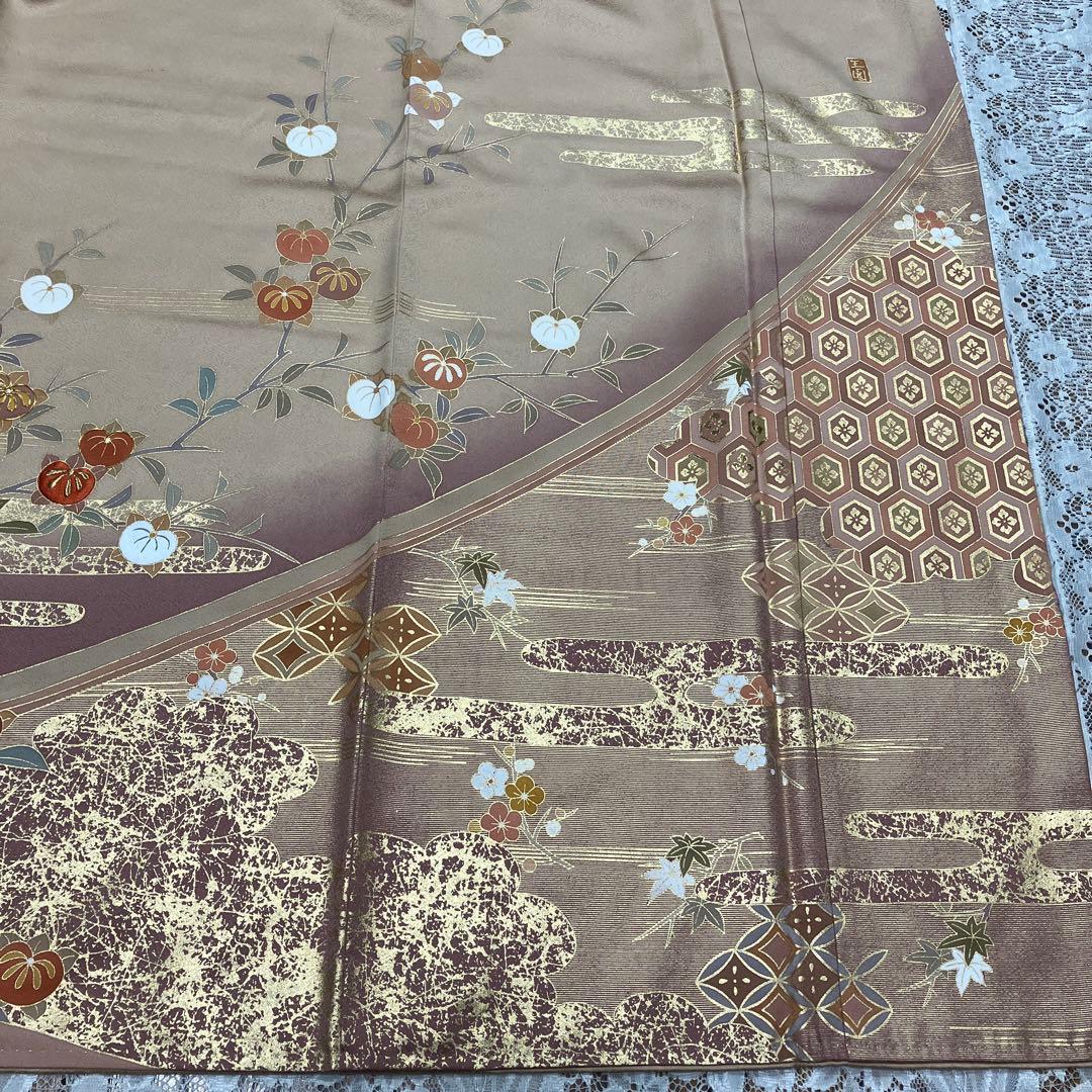 松竹梅柄２点！総柄訪問着&本金箔袋帯