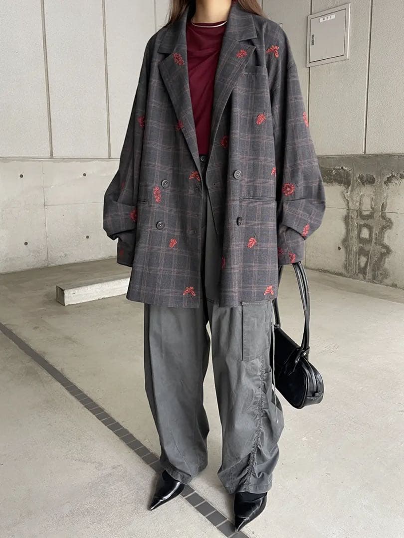 AMERI CHECK FLOWER PAPA JACKET ジャケット 新品