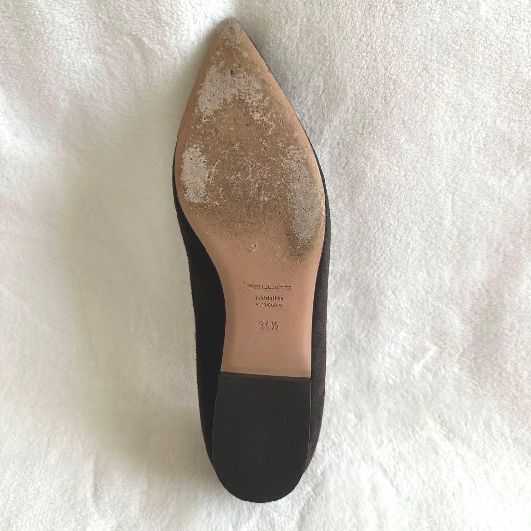 【PELLICO】ペリーコ アネッリ スウェード フラットパンプス 34.5
