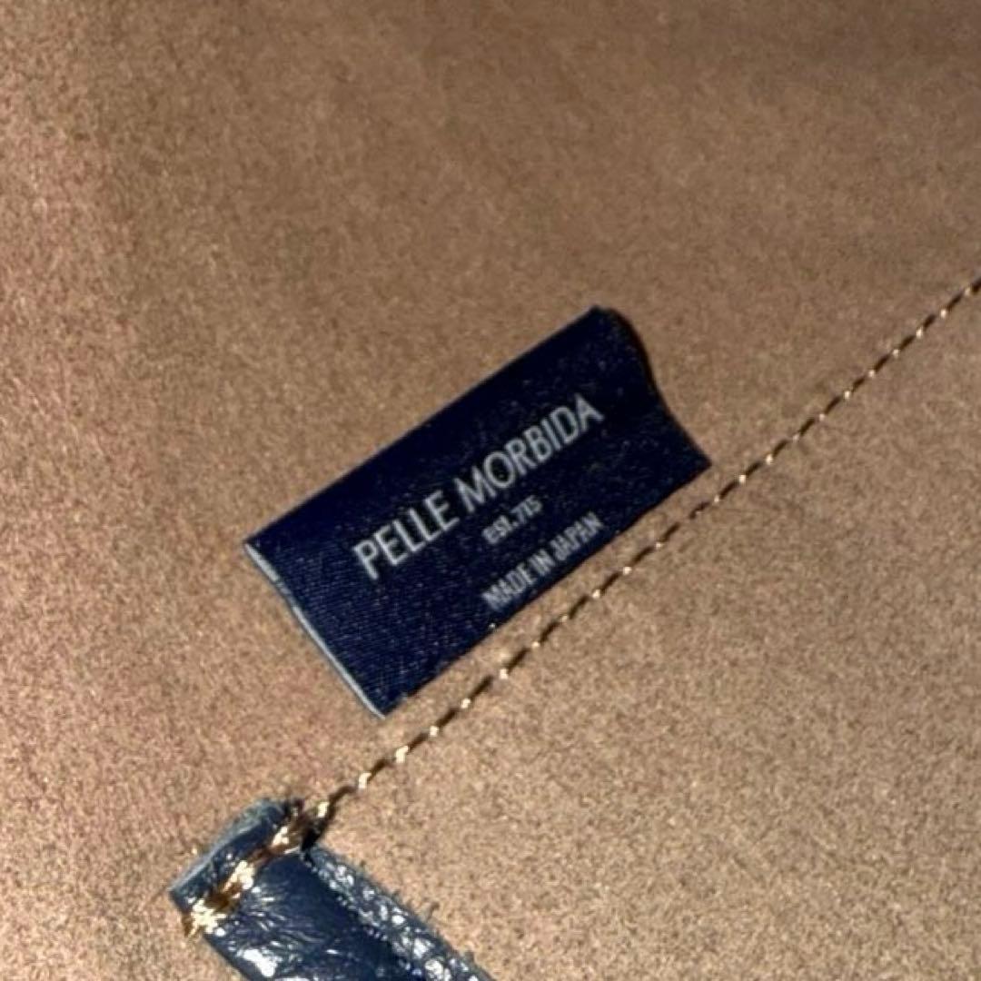 ⭐️ヤマハ⭐️　ペッレモルビダ　MH　ホーサー　ハンドバッグ　ネイビー　レザー