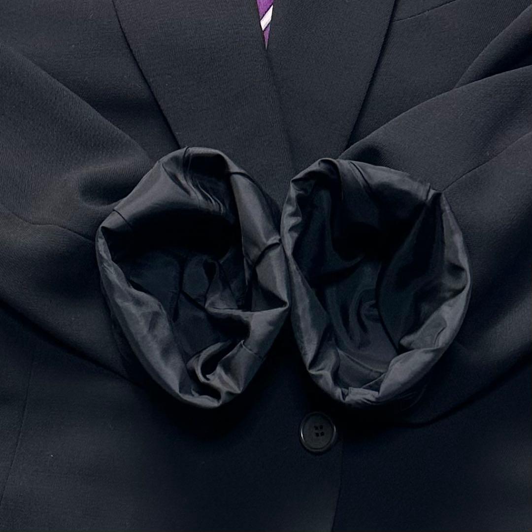 未使用級 ジョージオアルマーニ セットアップ 黒 総裏 大きいサイズ 50