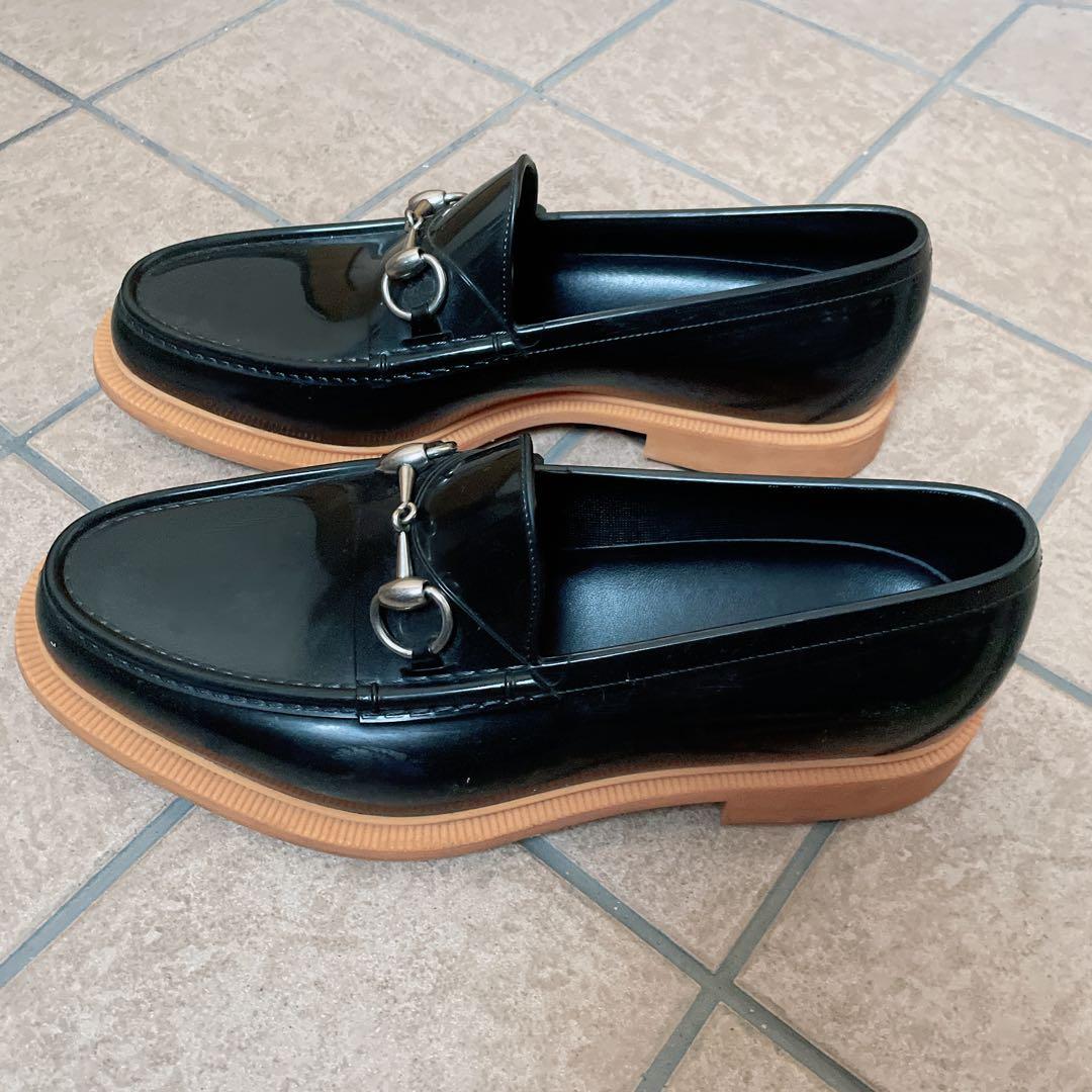 GUCCI グッチ ラバーホースビットローファー ブラック サイズ7