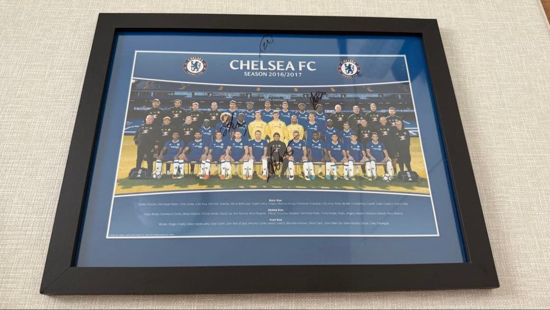 チェルシーFC 2016/2017 サイン入りチーム写真