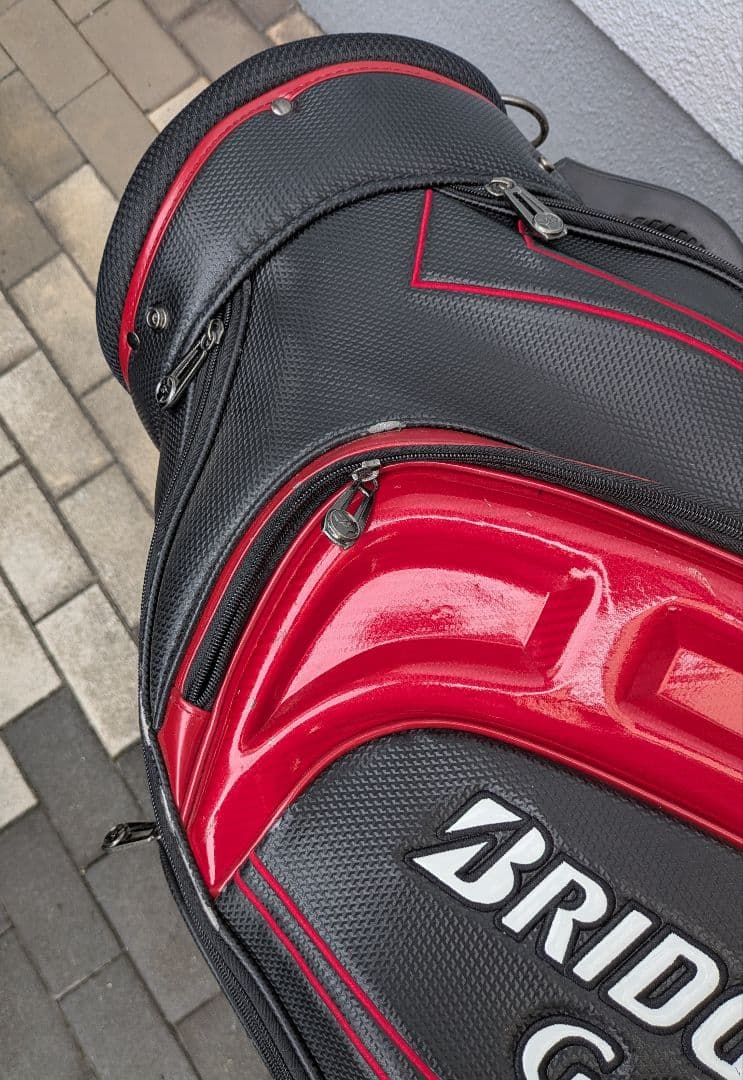 ルーニーボーイBRIDGESTONE GOLF キャディバッグ 黒赤