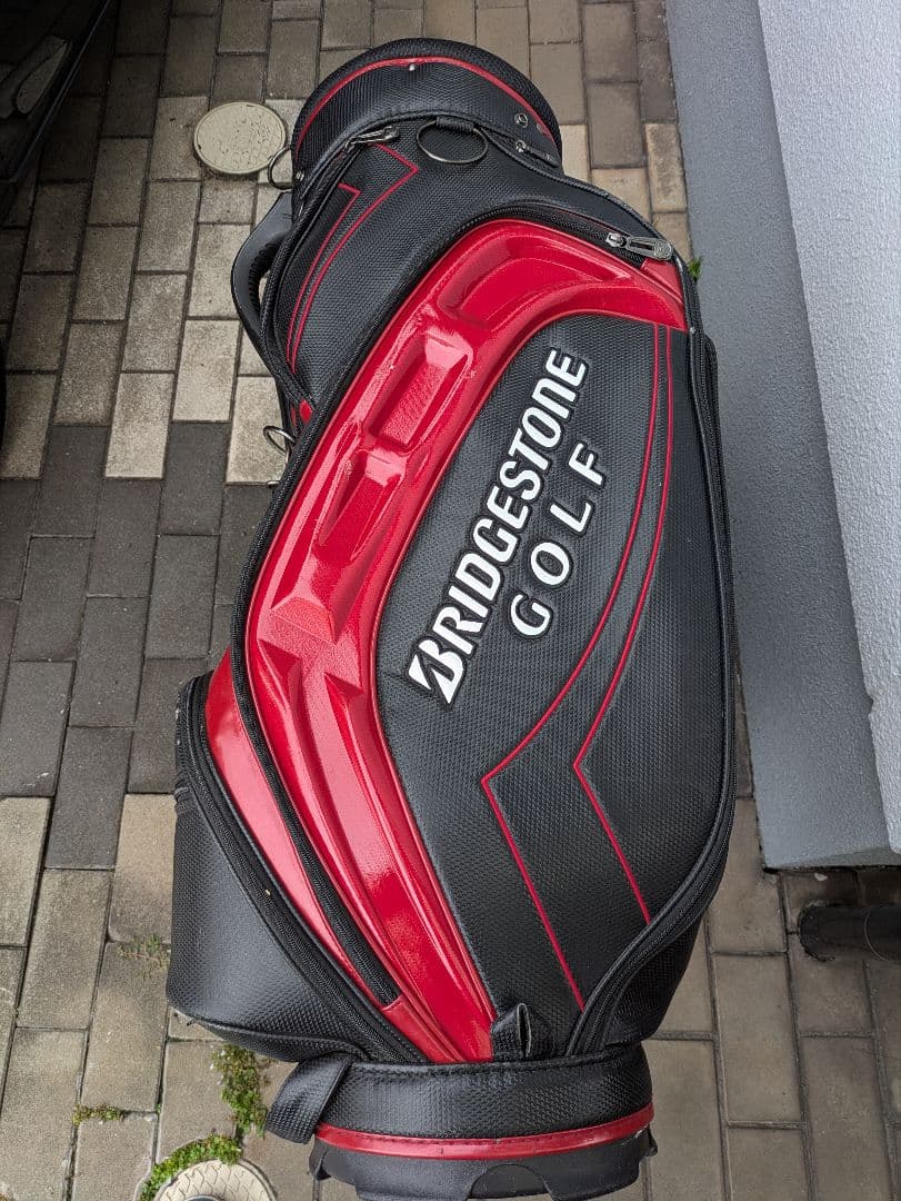 ルーニーボーイBRIDGESTONE GOLF キャディバッグ 黒赤