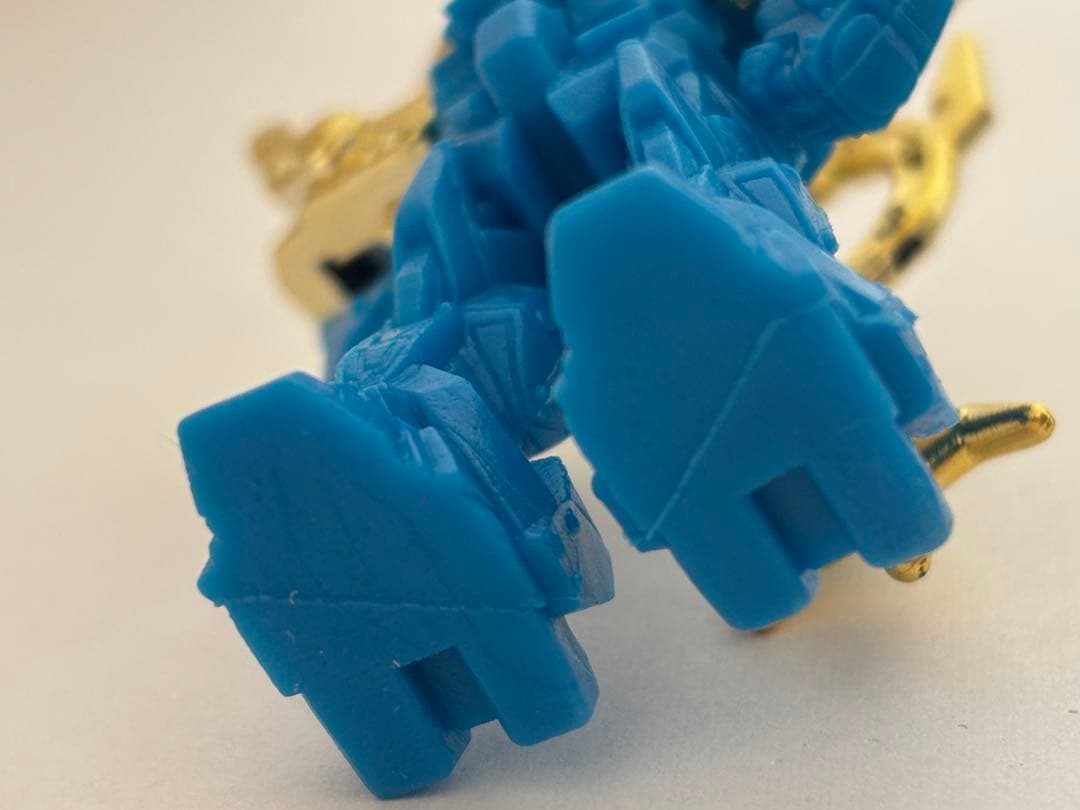 レトロ　SDガンダム ガン消し　フィギュア　青　金メッキ