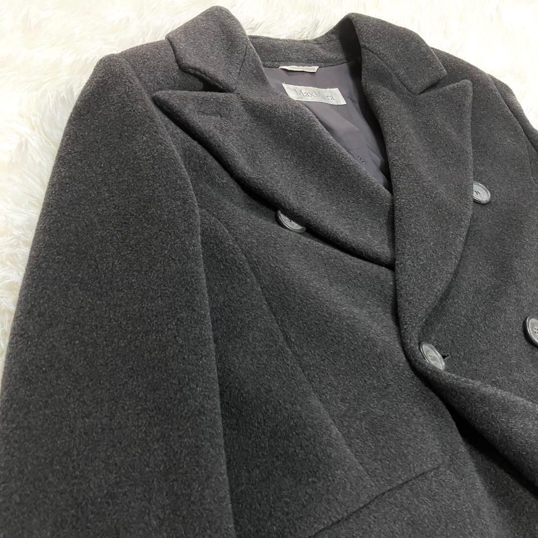 美品　白タグ　カシミヤ混　ウール　ロング丈　マックスマーラ　チェスターコート