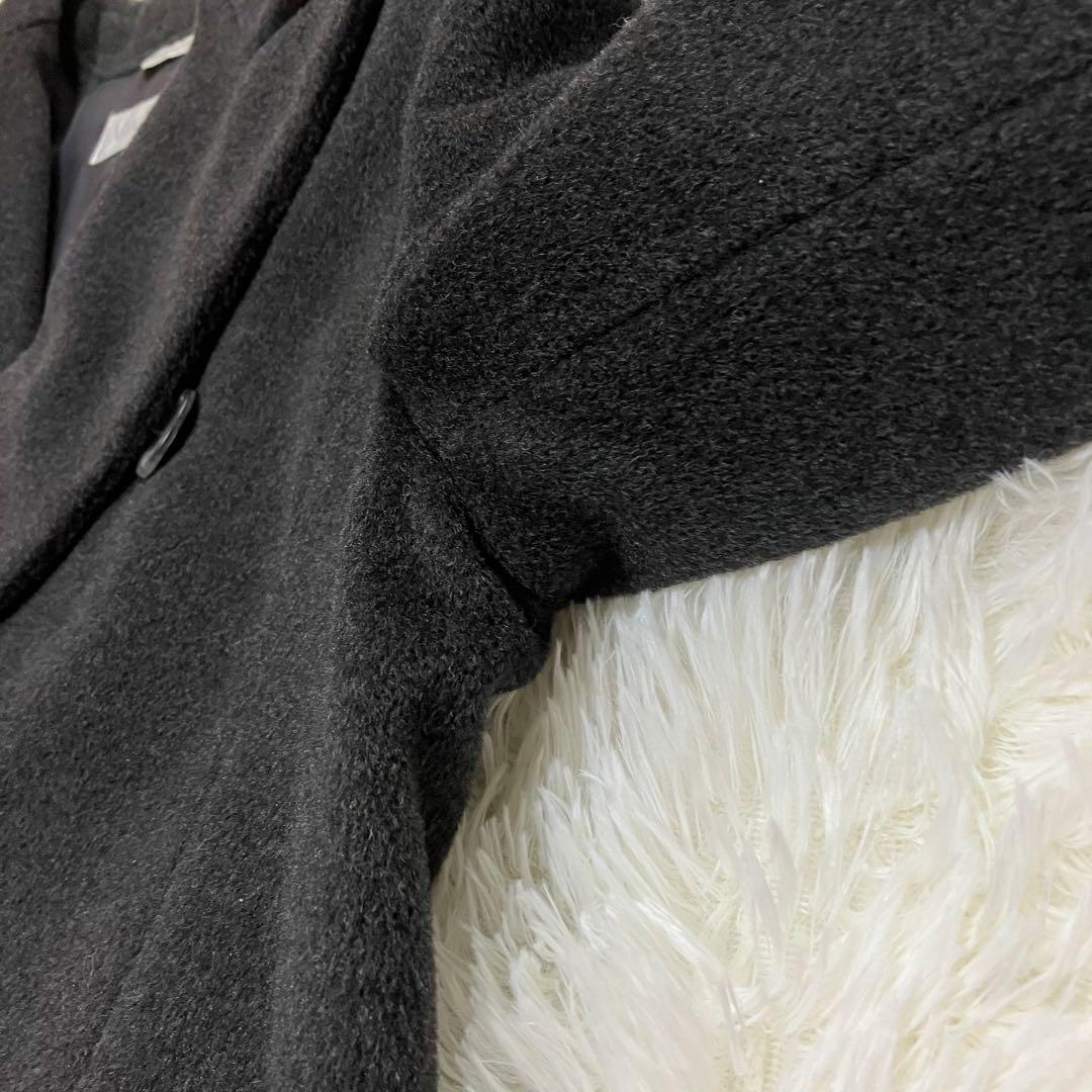 美品　白タグ　カシミヤ混　ウール　ロング丈　マックスマーラ　チェスターコート