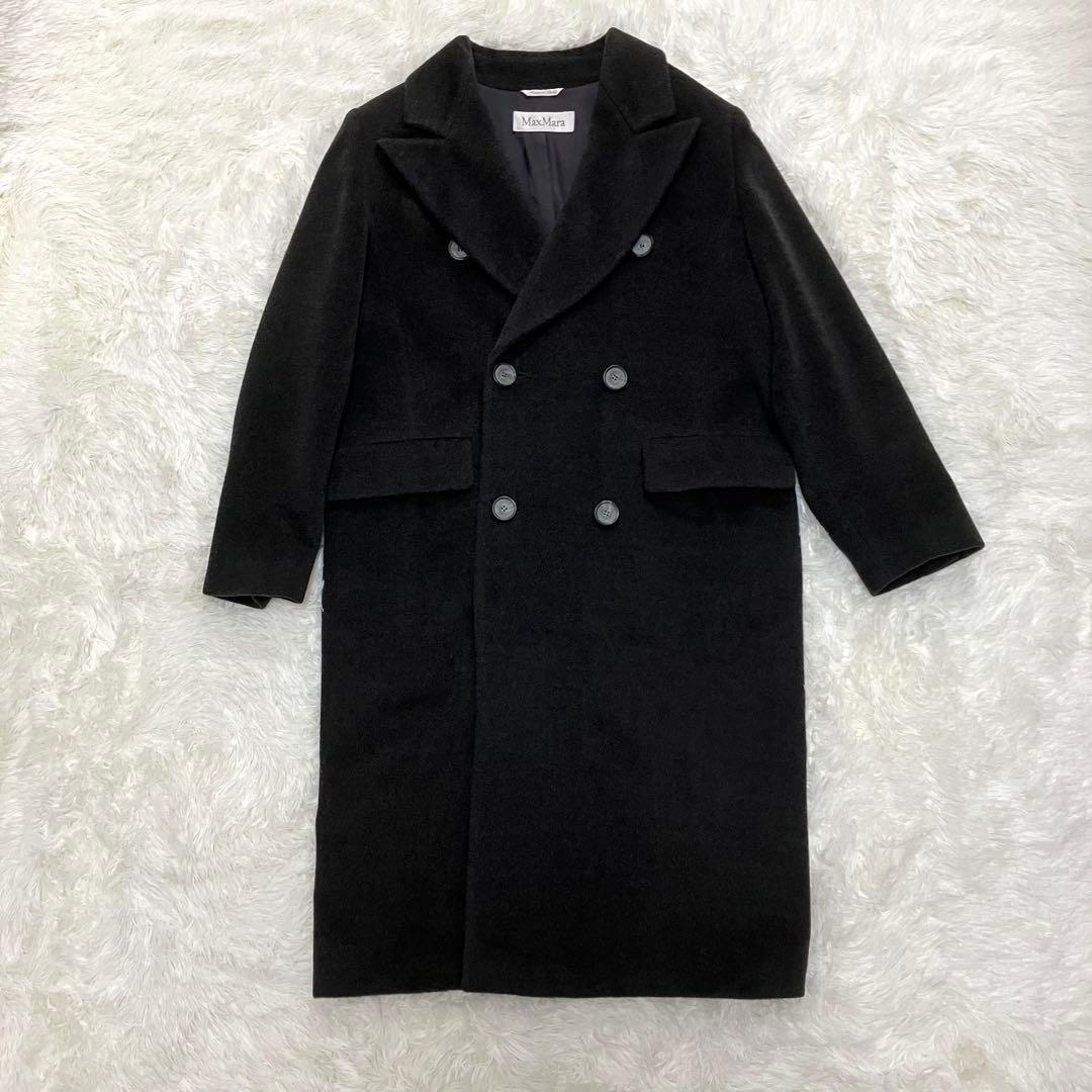 美品　白タグ　カシミヤ混　ウール　ロング丈　マックスマーラ　チェスターコート
