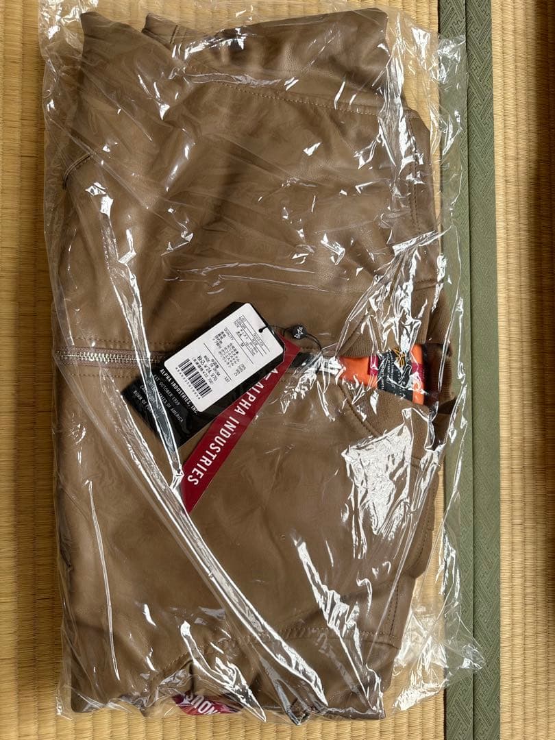ALPHA INDUSTRIES MA-1 TA1615 合皮 ブラウン