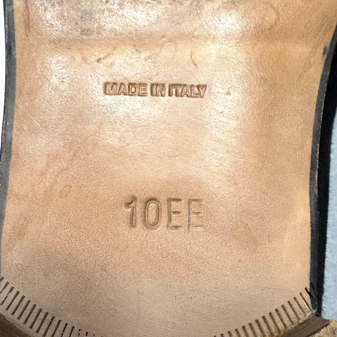 フェラガモ メンズ ローファー 28cm ガンチーニ スエード ブラック 黒