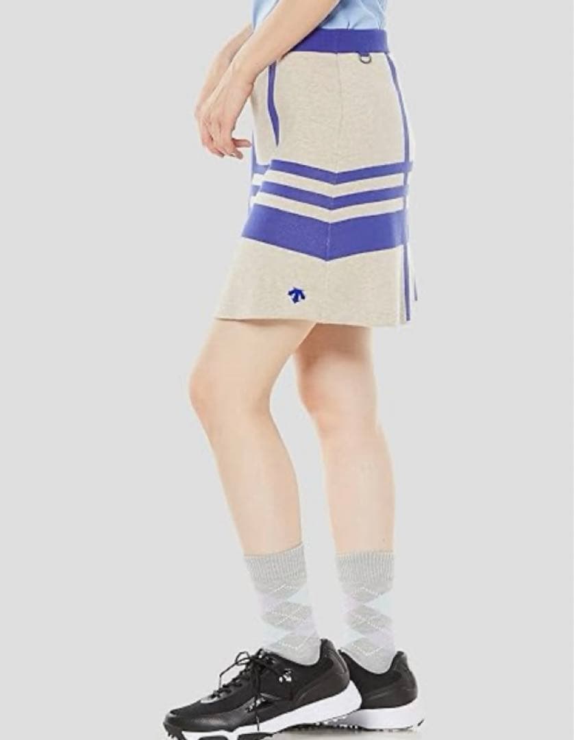 デサント　ゴルフ　スカート　チェック　ニット