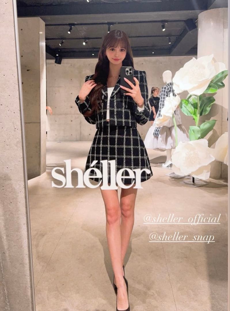 みゆ【新品】sheller シェリエ　ツイード　スカート　キュロット