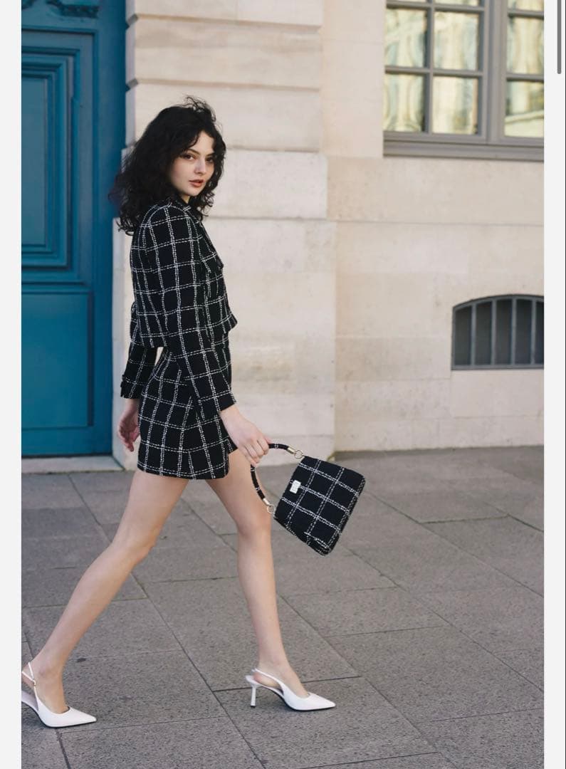 みゆ【新品】sheller シェリエ　ツイード　スカート　キュロット