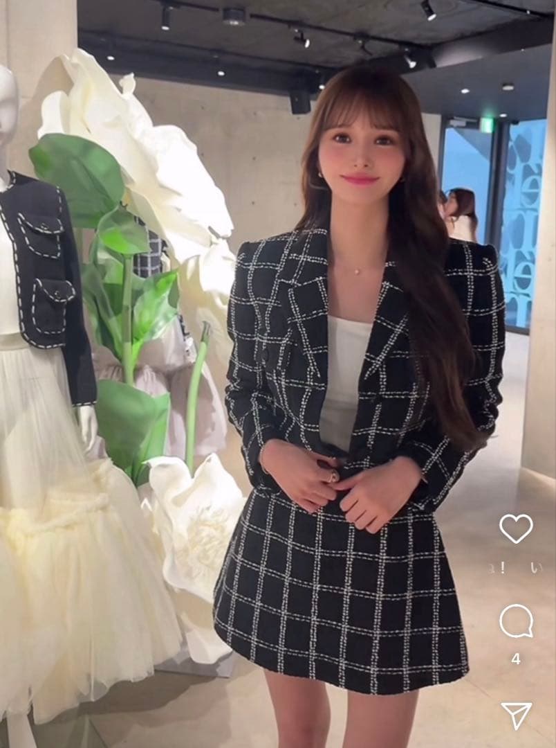 みゆ【新品】sheller シェリエ　ツイード　スカート　キュロット