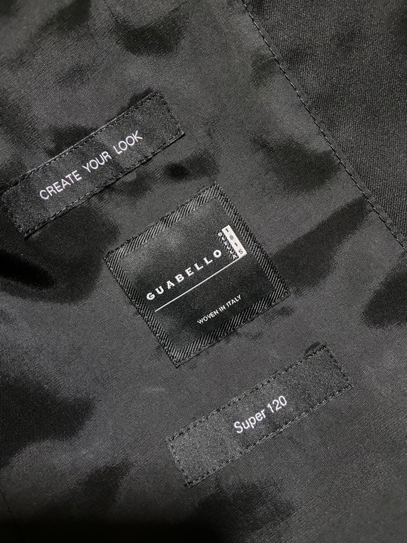 Hugo BOSS☆スーツ上質ヴァージンウールSブラックイタリア