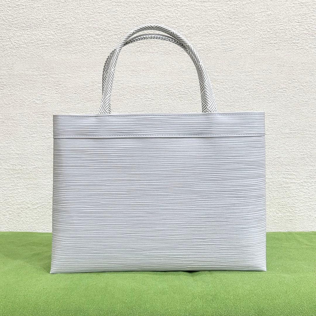 衿秀　和装トートバッグ A4 シルクガード付　お稽古バッグ　ライトグレー