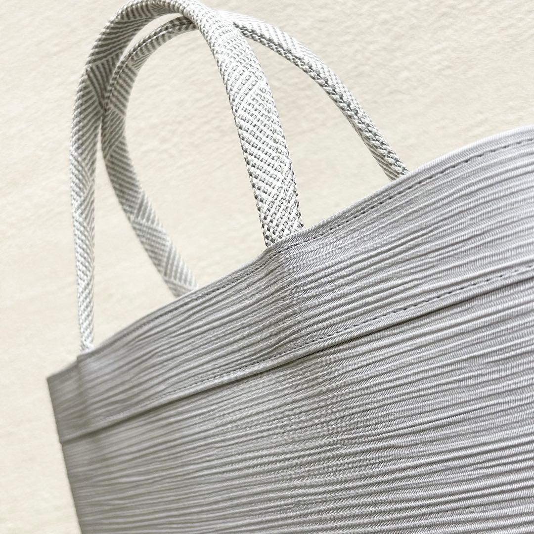 衿秀　和装トートバッグ A4 シルクガード付　お稽古バッグ　ライトグレー