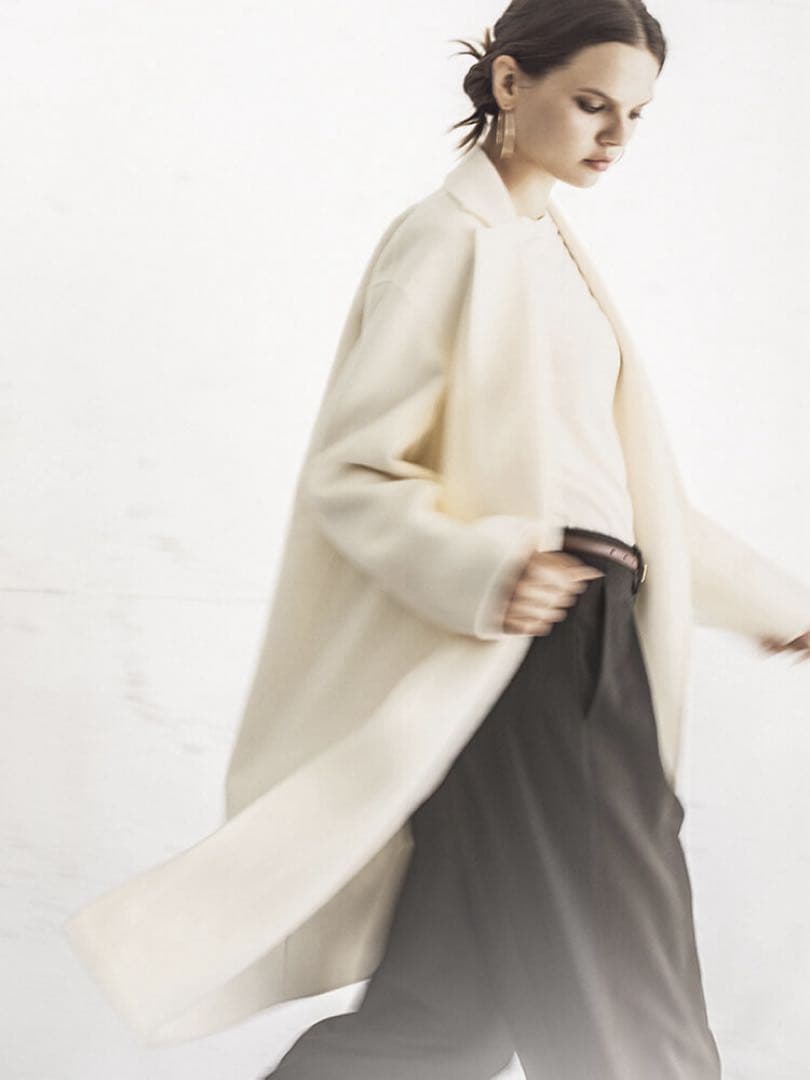 23AW セオリー カシミヤ混　ダブルフェイス チェスター　ロングコート