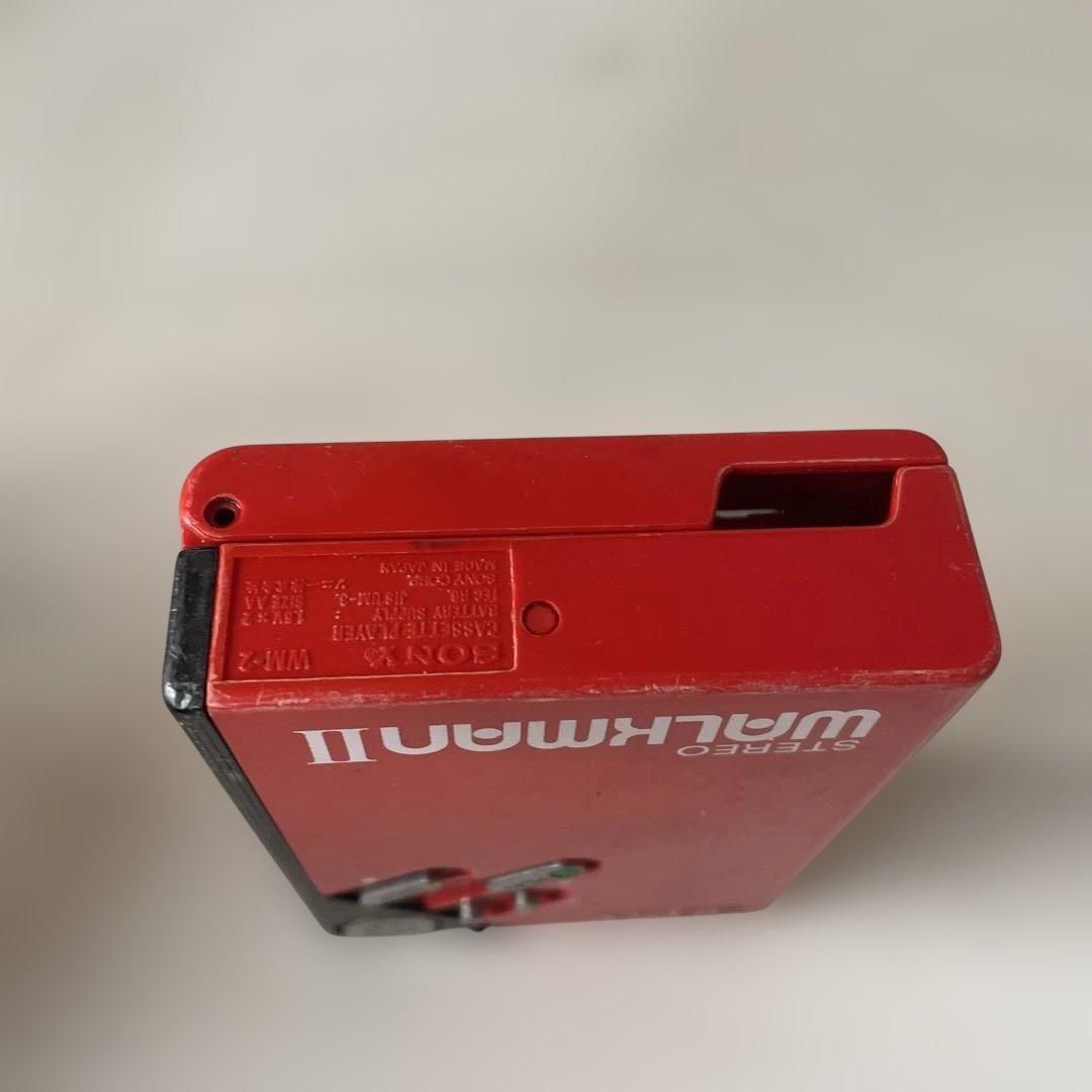 星*哥様 【ジャンク品】SONY WM-2 カセットプレーヤー レッド