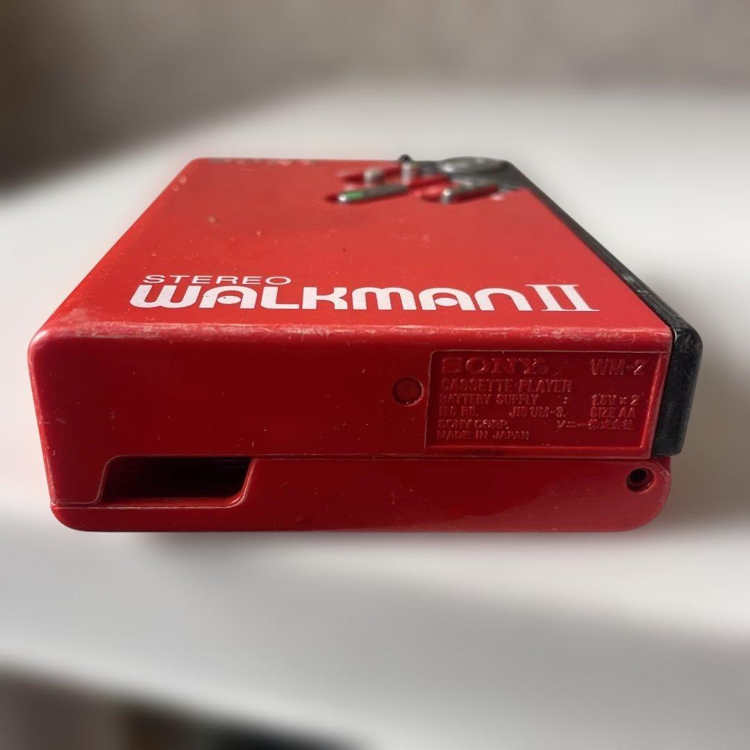 星*哥様 【ジャンク品】SONY WM-2 カセットプレーヤー レッド