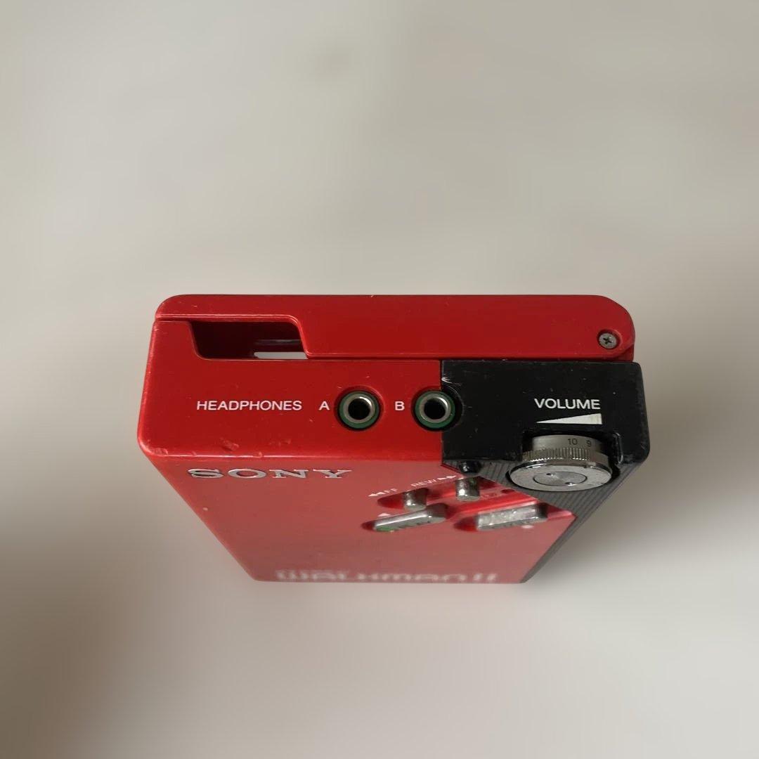 星*哥様 【ジャンク品】SONY WM-2 カセットプレーヤー レッド