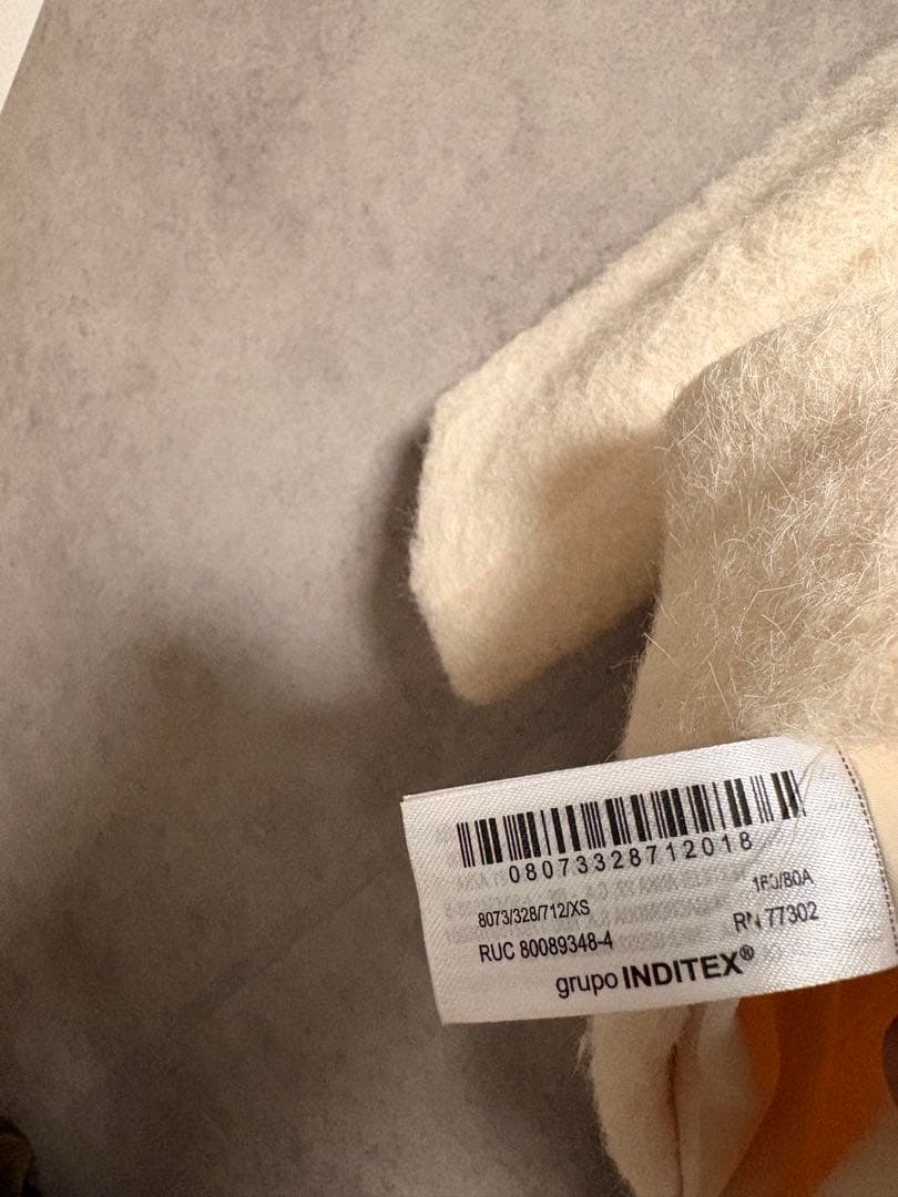 ZARA ザラ ブークレダブルブレストミディ丈コート XS