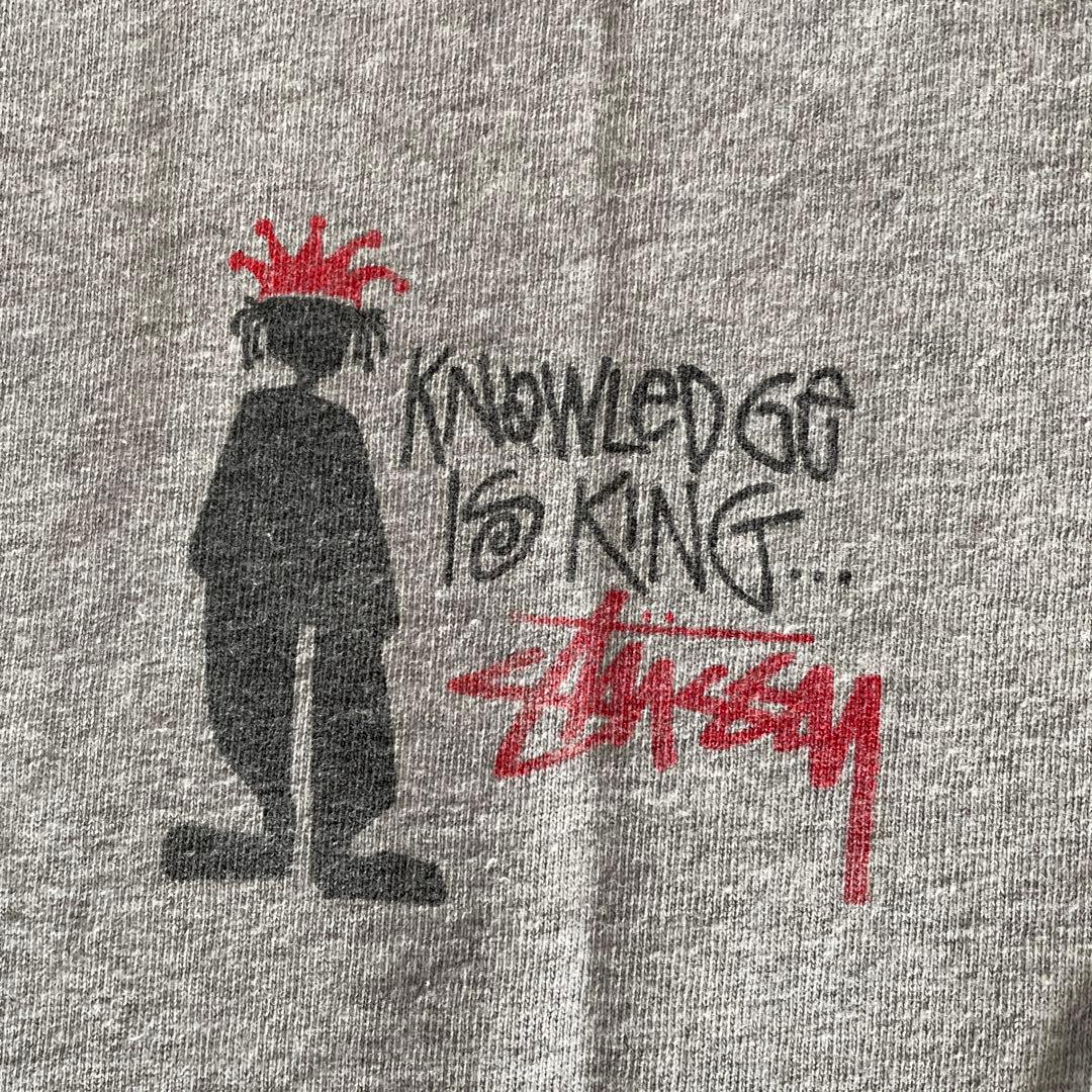 Old Stussy 90年代前期白タグ シャドウマン グレー Tシャツ XL