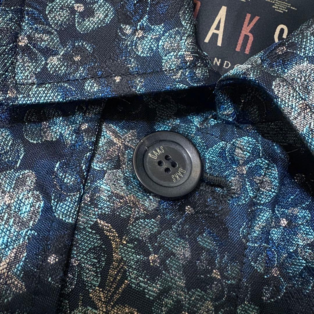 【試着のみ】ダックスロンドン　ロングコート　花柄　ジャガード　ベルト　イタリア製