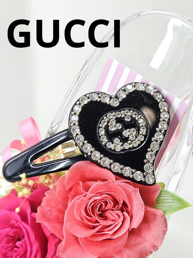 グッチ ハート型 ヘアピン