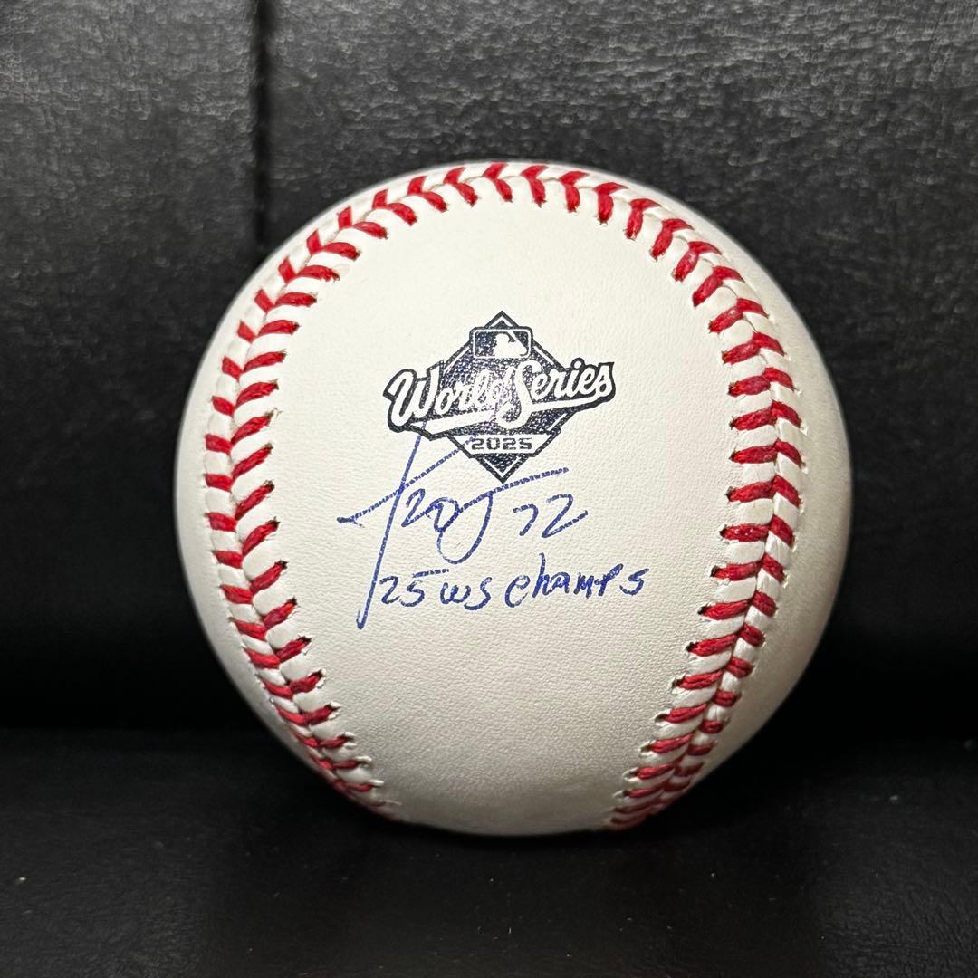 ドジャース ミゲル ロハス 直筆サイン 25 WS Champs ボール